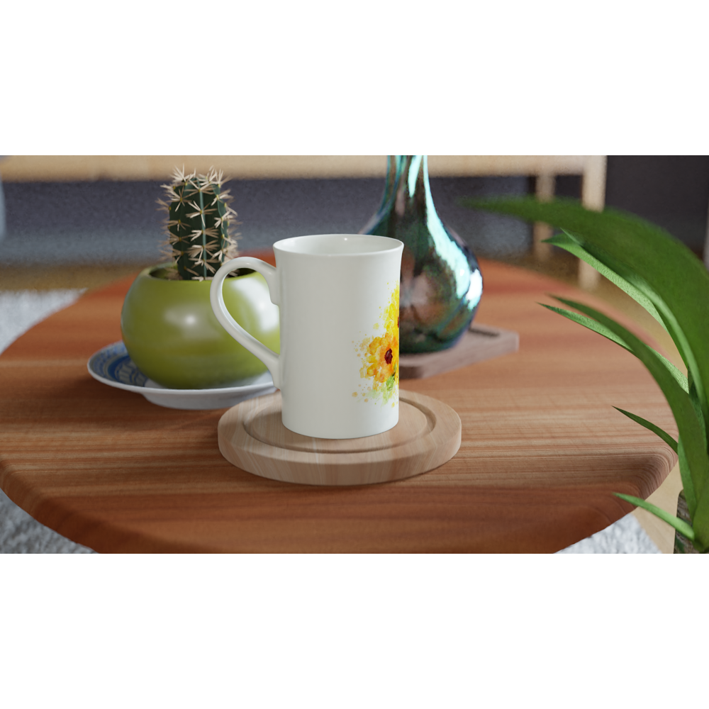 Sunflower Wraparound 10oz Porcelain Mug