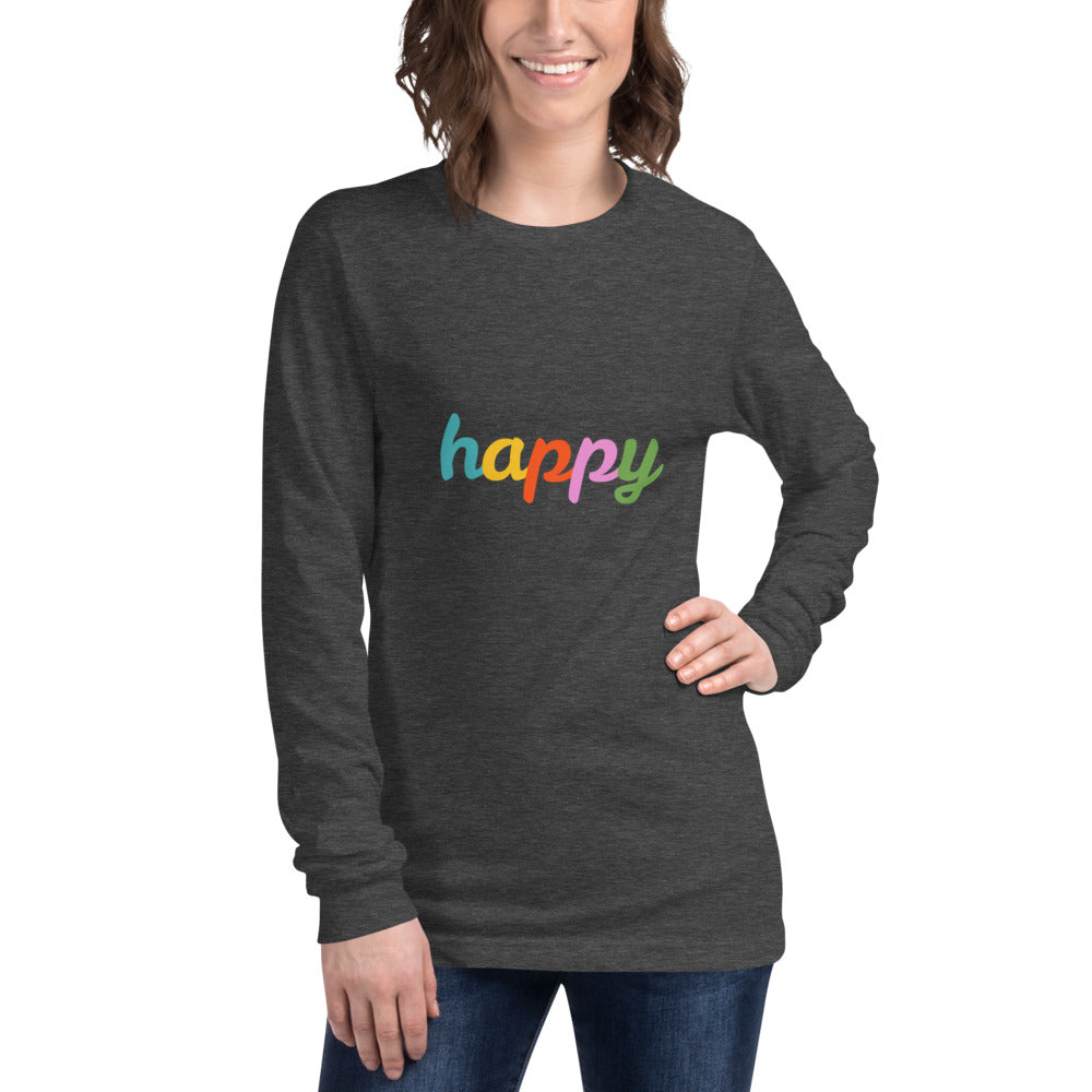 Happy Unisex Long Sleeve Tee