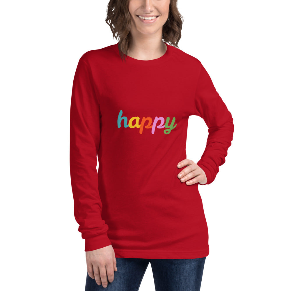 Happy Unisex Long Sleeve Tee