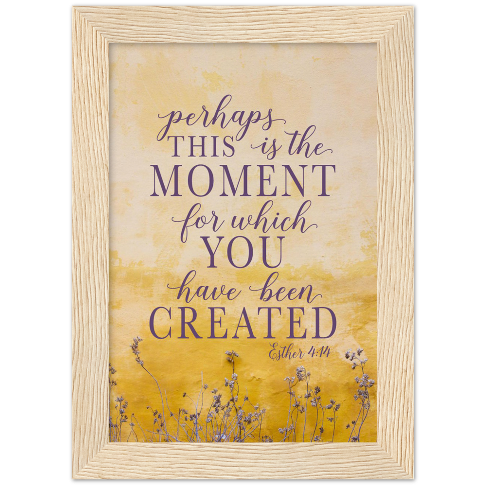 Scripture Graphic Archival Matte Paper Wooden Framed Poster