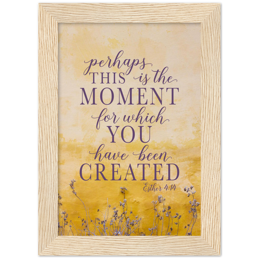 Scripture Graphic Archival Matte Paper Wooden Framed Poster