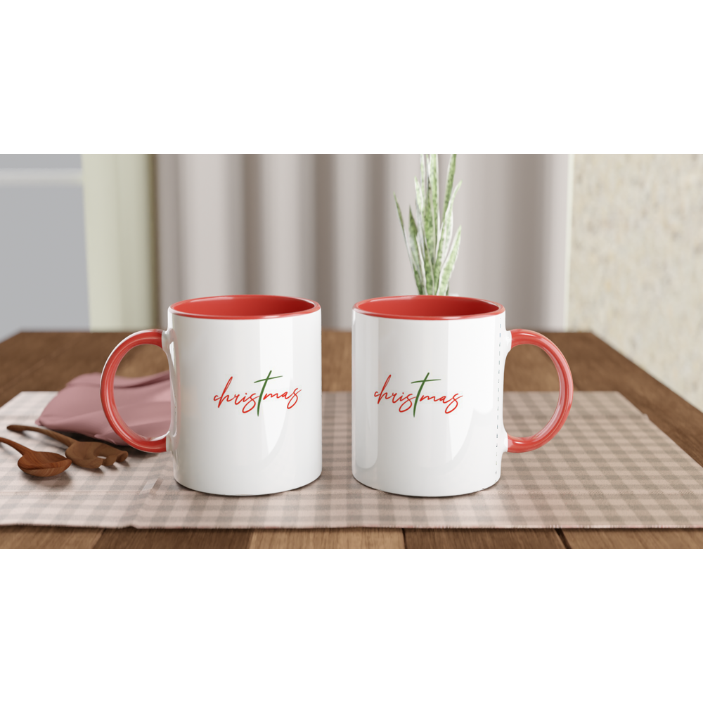 Christmas White and Red 11oz Ceramic Mug