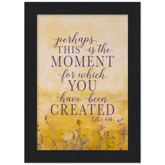 Scripture Graphic Archival Matte Paper Wooden Framed Poster