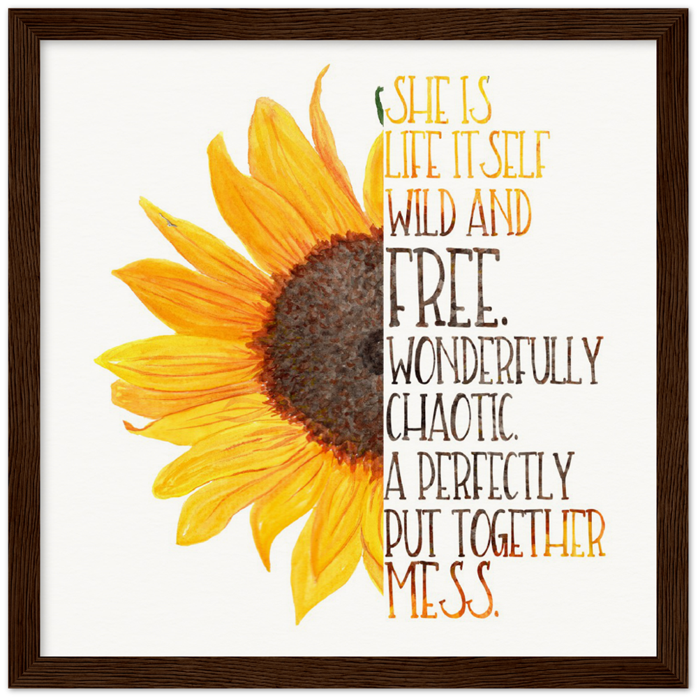 Perfect Mess Quote Archival Matte Paper Wooden Framed Poster