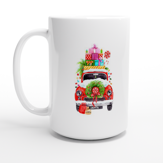 Santa Christmas White 15oz Ceramic Mug