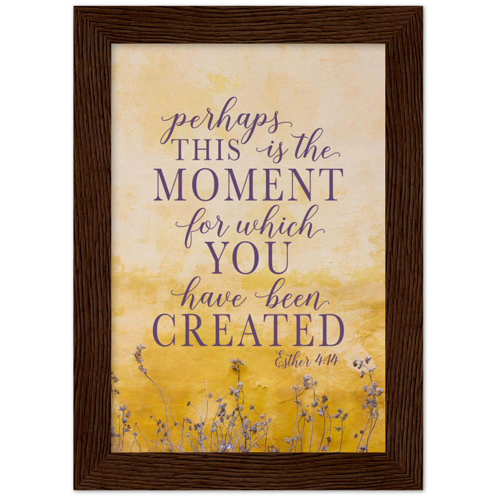 Scripture Graphic Archival Matte Paper Wooden Framed Poster