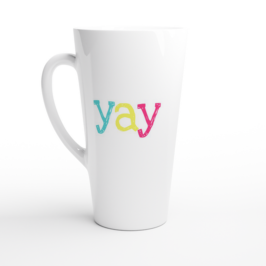 Fun Yay White 17oz Ceramic Mug